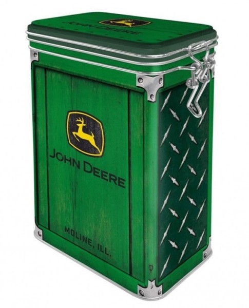 Vorratsdose John Deere Logo, black & green