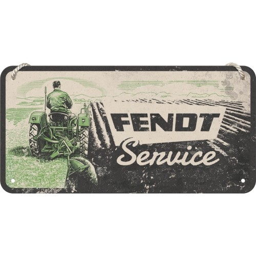 Blech-Hängeschild FENDT Service mit Kordel