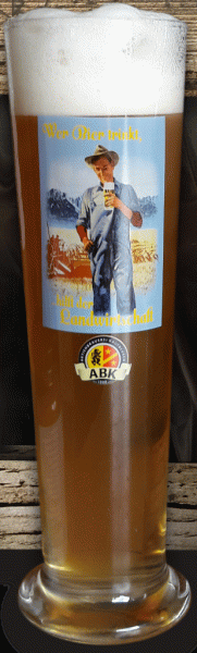 Weizenglas "Wer Bier trinkt, hilft der Landwirtschaft"