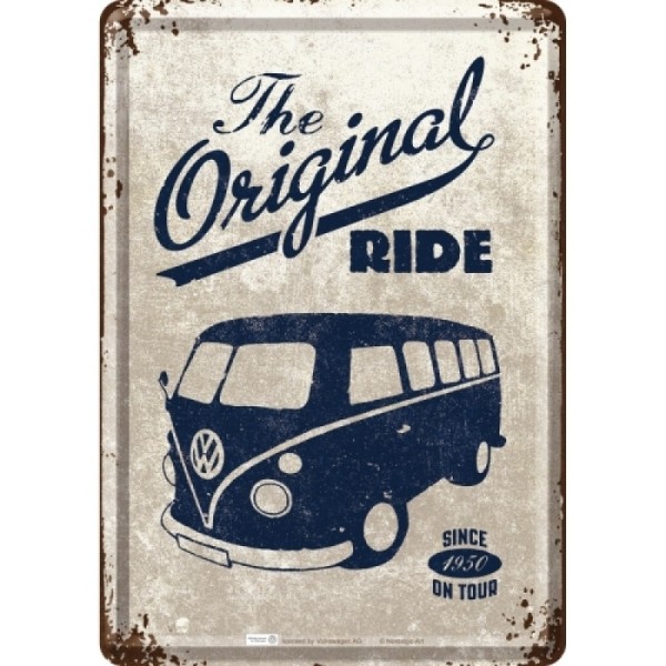 Blechpostkarte VW Bulli "The Original Ride"
