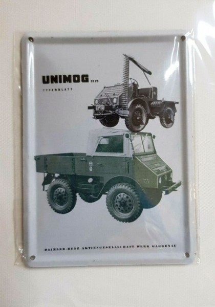 Blechpostkarte UNIMOG (11 x 8cm)