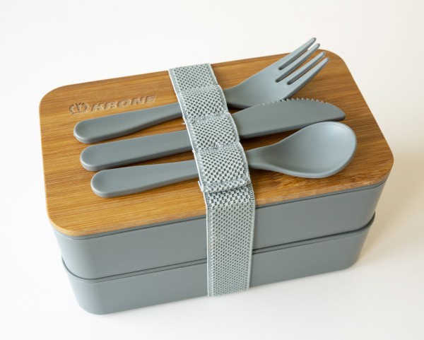 KRONE Doppel-Lunchbox mit Besteck