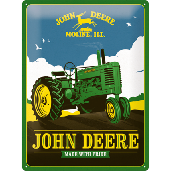Blechschild John Deere - Made With Pride