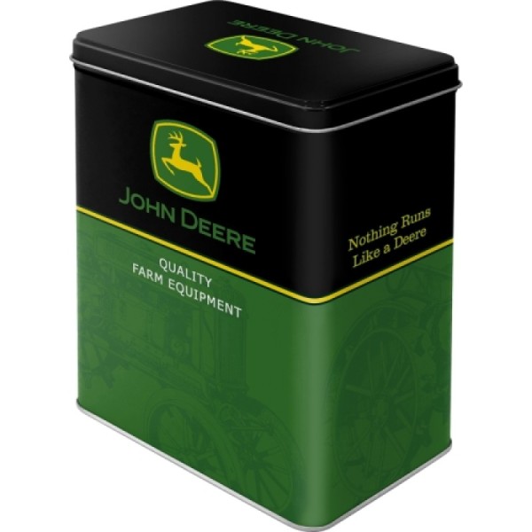 Vorratsdose L - John Deere Logo, black and green