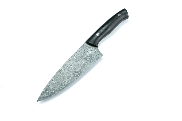 Damast-Chefmesser "Liv", Holzgriff Mooreiche