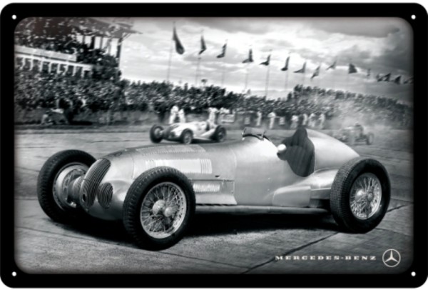 Blechschild "Mercedes Benz Silver Arrow Race Historic"