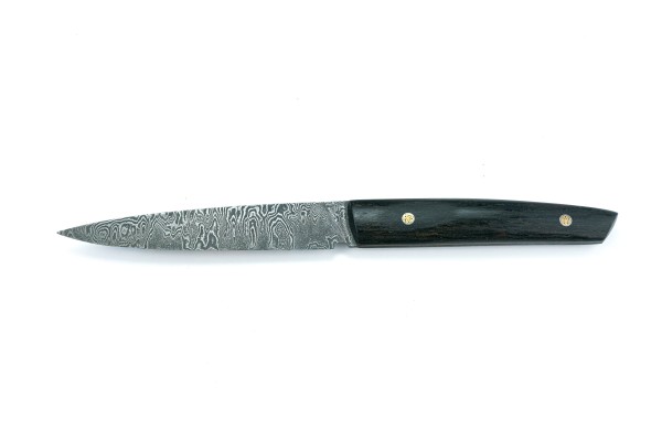 Damast-Gourmetmesser "Steen", Holzgriff Mooreiche