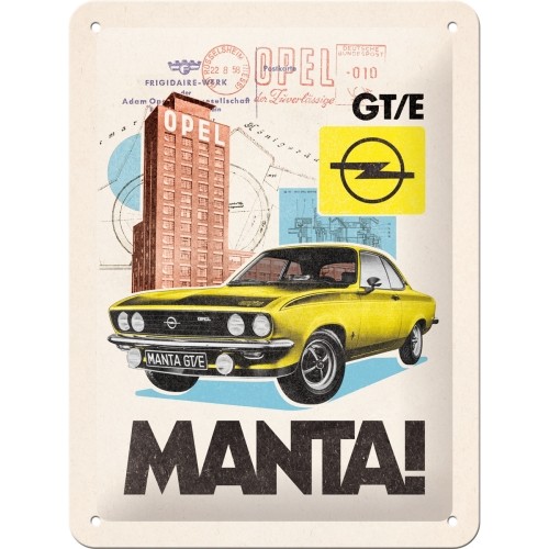 Blechschild OPEL Manta GT/E Collage