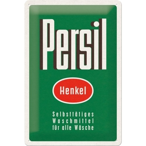 Blechschild PERSIL von Henkel - Selbsttätiges Waschmittel, 30x20cm